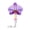 Purple, variant on OIUR Cute Flower Badge Reels, Retractable Nurse Badge Reel Clip with Beaded Charm, Floral ID Name Card Holder for Nurse Teacher Office Worker
