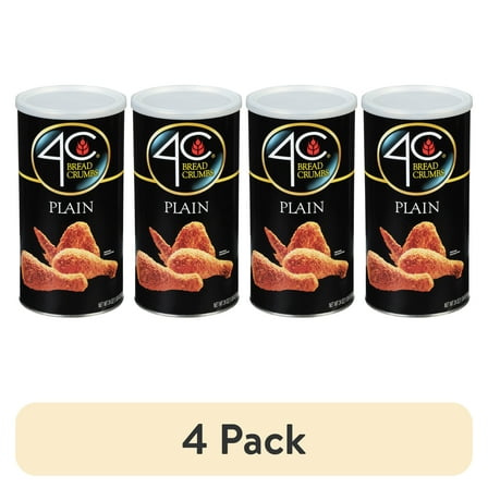 (4 pack) 4C Plain Bread Crumbs, 24 oz Canister