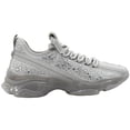 thumbnail image 6 of Steve Madden Women's Maxima Sneaker Grey Rhinestone Lace Up Dad Sneaker (7.5), 6 of 7