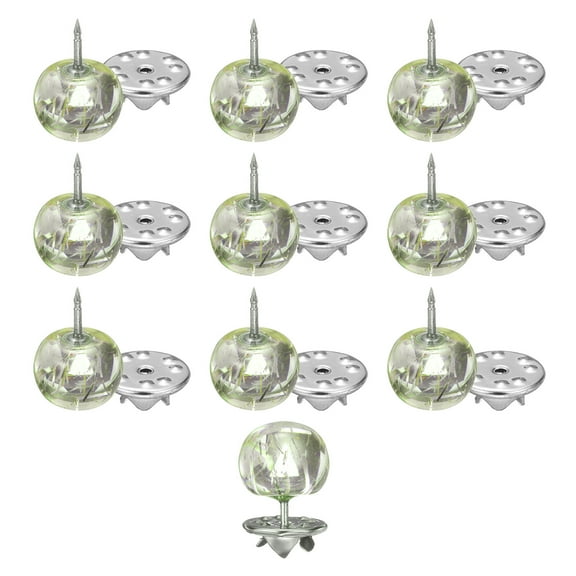 Uxcell 10pcs Transparent Green No Sew Pearl Buttons 12mm Cover Up Pins Removable Reusable Craft Button for Shirt Dress DIY Crafts Clothes Decoration