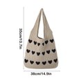 thumbnail image 3 of JingChun Knitted Shoulder Tote Bag Large Crochet Beach Bag Hobo Bag Aesthetic Tote Handbags for Women, 3 of 6