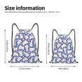 thumbnail image 2 of Sikiie Cute White Rabbit Drawstring Backpack Drawstring Bags, Draw String Back Bag for Sports, Gym, Travel, Swimming, Beach-Medium, 2 of 6