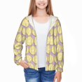 thumbnail image 3 of Cauagu Yellow Lemon Slices Print Sun Protection Jacket for Teen,Full-Zipper Long Sleeve Sun Shirts with Pockets UV Hoodie Shirts Outdoor Athletic Jacket-X-Large, 3 of 7