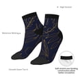 thumbnail image 6 of Pofeuu Copper-Gold Gloss Outline Flower Print 30cm Socks, Adult Running Hiking Socks for Youth and Adult, 6 of 7