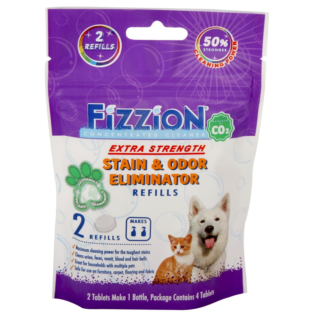 Fizzion Extra Strength Pet Stain & Odor Remover 2 Refill Pouch (Makes