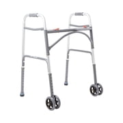 McKesson Steel Folding Walker, 500 lbs Weight Capacity, Adjustable Height, 2 Ct