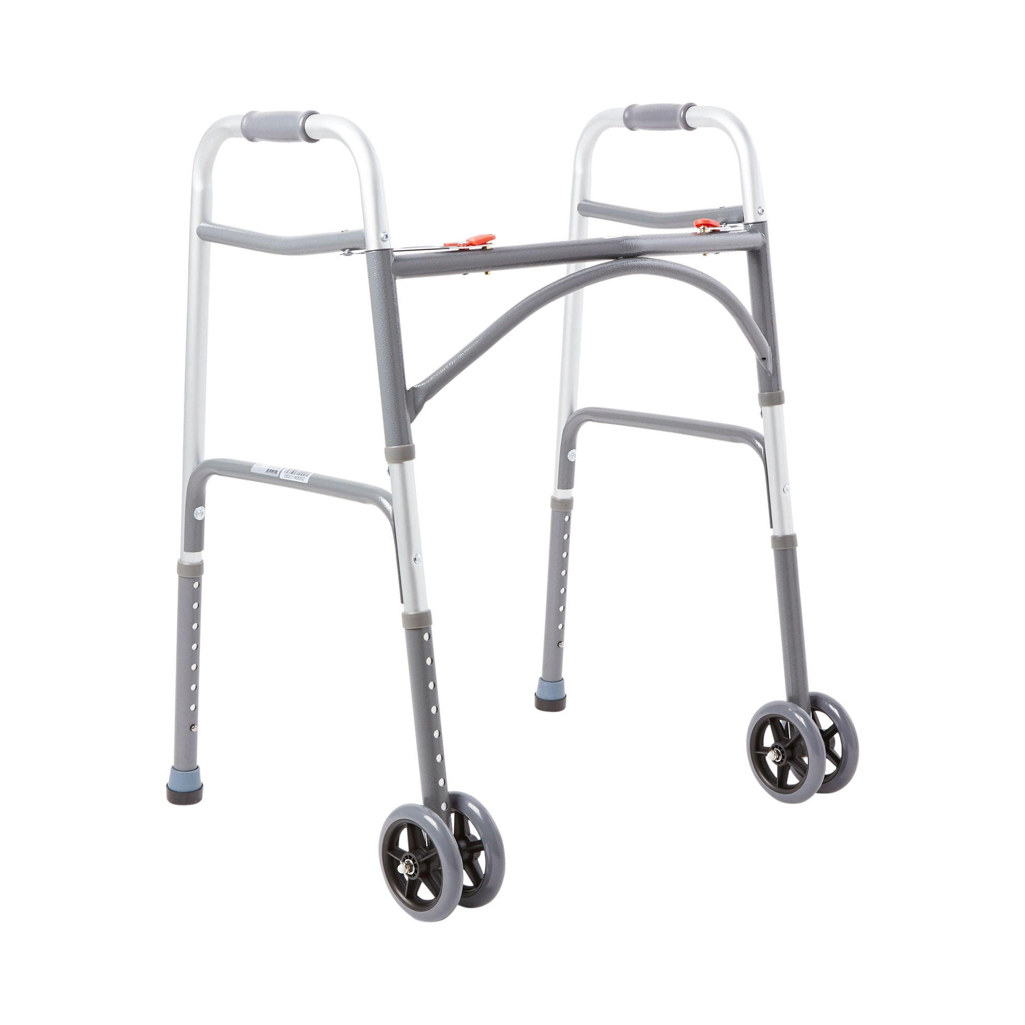 McKesson Steel Folding Walker, 500 lbs Weight Capacity, Adjustable Height, 2 Ct