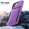 thumbnail image 3 of Rugged Case for Motorola Moto G Stylus 5G 2023 with Slide Camera Cover & Drop Protection Purple, 3 of 6