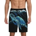 thumbnail image 3 of Lsque Ocean Turtle Mens Sleep Pajama Shorts,Short Pajama Pants, Cotton Ultra-Soft Knit-X-Large, 3 of 9