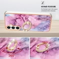 thumbnail image 3 of 360 Degree Rotating Ring Stand Case for Samsung Galaxy A14 5G,Dteck Shockproof Marble Patterned TPU Case Kickstand Slim Back Cover, Pink, 3 of 6