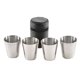 thumbnail image 3 of Twowood Hogar 4pcs Mini 70 ml bebidas de licor de acero inoxidable con titular de viaje de barras de viaje Twowood 23290, 3 of 6