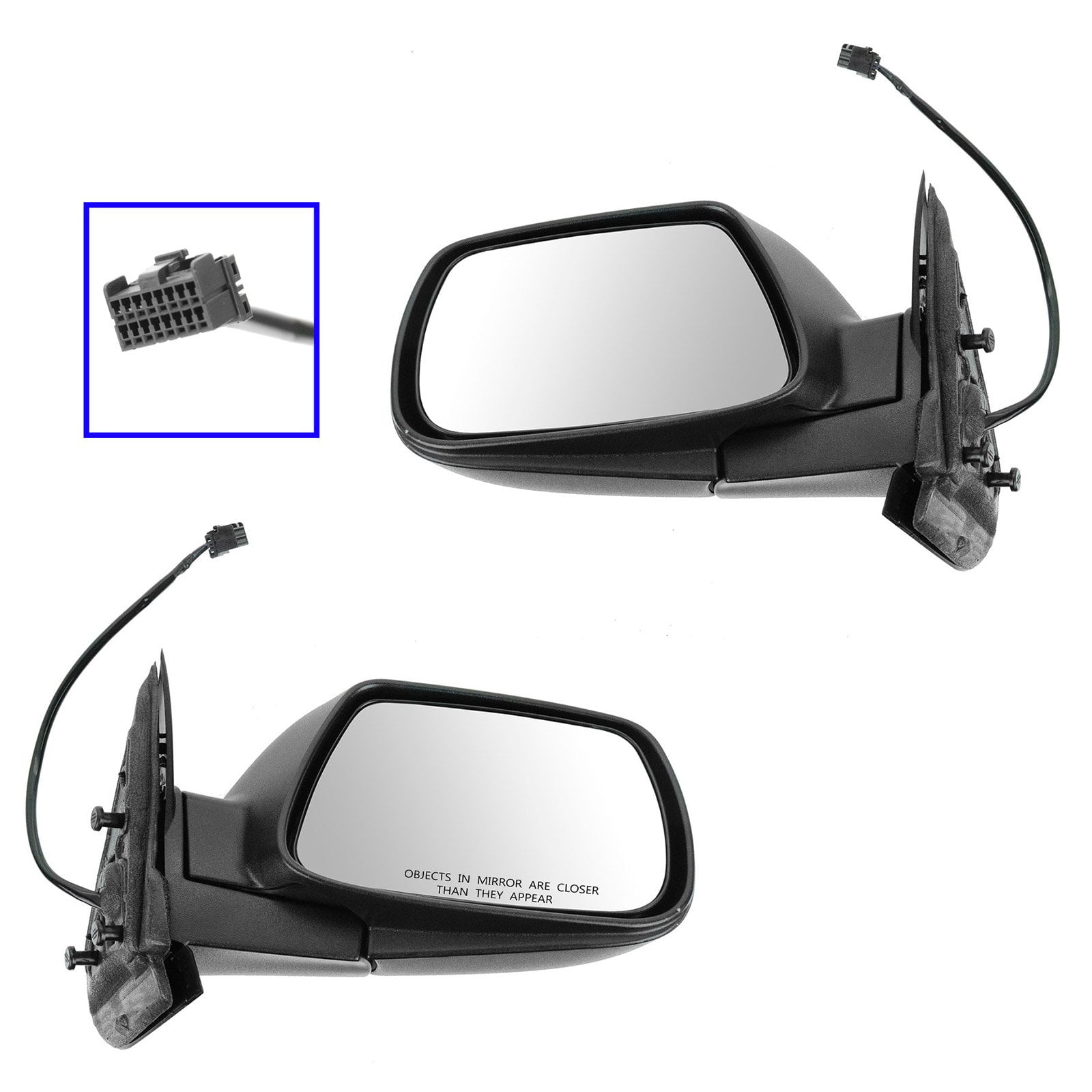 Driver Side Power Heated Mirror Replacement For 2010-2015 Chevrolet Camaro - Left Side, Paintable, OEM Fit