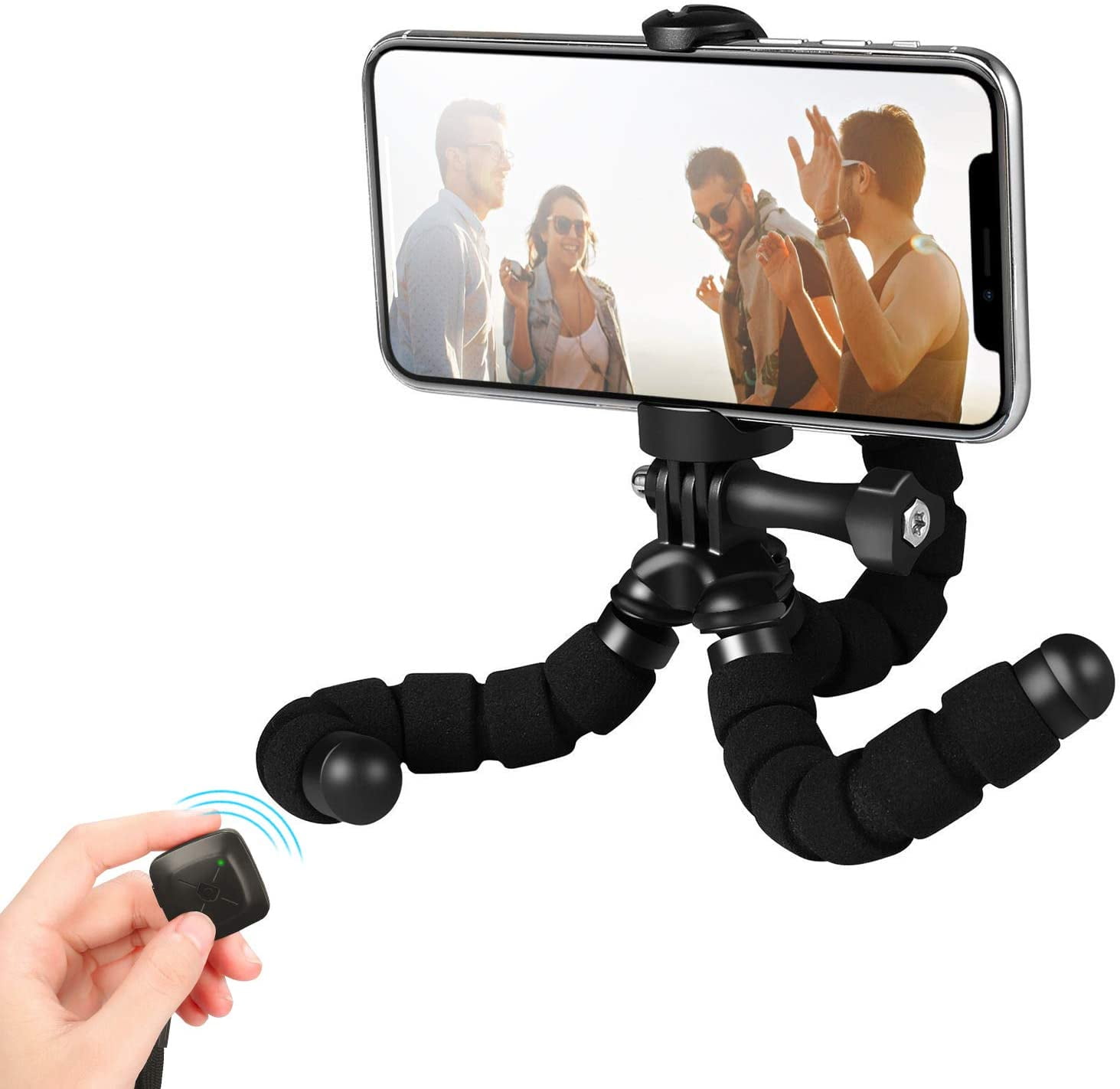 Phone Tripod, Fotopro Smartphone Tripod with Bluetooth Remote Shutter