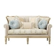 thumbnail image 4 of 84" Modern Velvet Sofa Set, 3 Seater Couch with Loveseat for Living Room, Apartment, Beige, 4 of 5