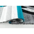 thumbnail image 4 of RUG AND DECOR Newport Collection Modern Abstract Design Area Rug Turquoise Black White Grey Living Room Bed Room Carpet Alfombras para Sala, 4 of 4