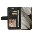 thumbnail image 3 of Wallet Case for Google Pixel 8 with Card Slots Cash Holder Magnetic Clasp Flip Folio Cover, Premium Luxury PU Leather Kickstand Soft Silicone Shockproof Protective Case,Black, 3 of 8