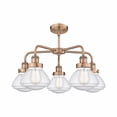 thumbnail image 2 of Innovations Lighting  Olean - 5 Light 25" Stem Hung Chandelier Antique Copper/Seedy, 2 of 2