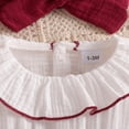 thumbnail image 6 of Bovxnpu Baby Girls' Bodysuits 2PC Long Sleeve Infant Bodysuit Bow Headband Winter Fall Bodysuit Summer Outfits, 6 of 9