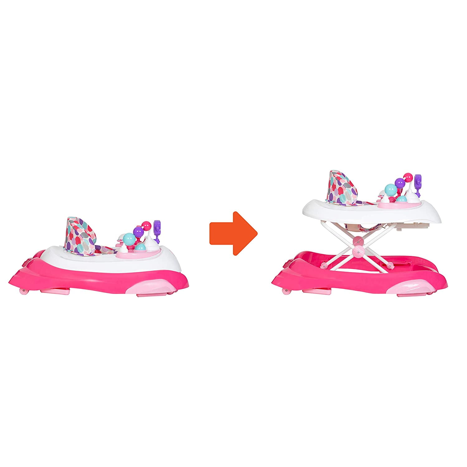 Baby Trend Orby Baby and Toddler Activity Walker, Pink