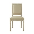 thumbnail image 2 of Rustic Manor Saad Linen Upholstered Dining Chair (Set of 2), Beige, 2 of 8