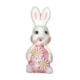 thumbnail image 5 of Easter Glitter Bunny Figurines, 6-Pack Colorful Floral Rabbit Statues for Tabletop Decor, Spring Holiday Ornaments for Home Party & Gift, 5 of 6