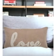 thumbnail image 4 of Tan Love Felt Applique Burlap Throw Pillow, 4 of 4