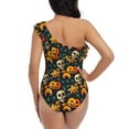 thumbnail image 5 of Honeii Halloween Skull for women's one-piece swimsuit featuring a chic one-shoulder design experience elegance and style in the water-X-Large, 5 of 6