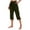 Army Green, variant on OSOLU Women Casual Pants For Everyday Comfort Versatile Home Sports Sweatpants Wear Classic Solid Color Calf Length Trousers Elastic Waist For Easy Fit Bottoms