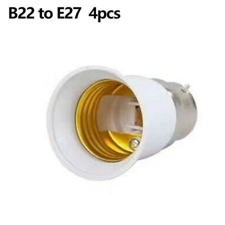 

Fancy 4Pcs B22 to E27 Light Bulb Adaptor / Converter Bayonet Cap Edison Screw Holder White