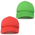 thumbnail image 4 of DALIX Solid Blank Trucker Hats Caps (2 for 1 Deal) in Red and Kelly Green, 4 of 7