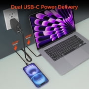 HyperGear SpeedBoost 65-Watt USB-C PD Tri-Port GaN Laptop Wall Charger with PPS and Digital Display (Black), 16299