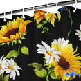 thumbnail image 3 of Waterproof Cute Sunflower Colorful Shower Curtain 72x72 Inch Boho Style Polyester Unique Shower Curtain for Bathroom Hotel Home Decor with 12 Plastic Hooks, 3 of 5