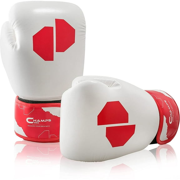 Champs Boxing Gloves for Men and Women – Breathable Martial Arts Gloves with Superior Wrist Support & Shock Absorption – Padded Kickboxing, Boxing, & Muay Thai Gloves for Athletes by Champs MMA