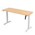 thumbnail image 3 of Escritorio de Altura Ajustable Randu Manual Base Blanca Tablero 150x60 25mm Madera Clara, 3 of 6