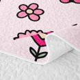 thumbnail image 5 of Manfei Dreamy Castle Twin Quilt Set, Butterfly Rainbow Twin Coverlet Set, Light Pink, 2 Pieces, 1 Bedspread and 1 Pillowcase, 5 of 7