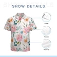 thumbnail image 7 of High Quality Hawaiian Shirts for Men Short Sleeve Aloha Beach Shirt Floral Summer Casual Button Down Shirts Blouses AUB43D, 7 of 7