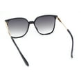 thumbnail image 4 of Womens Oversized 90s Fashion Thin Plastic Horn Rim Sunglasses Black - Smoke, 4 of 4