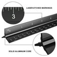 thumbnail image 2 of Architectural Scale Ruler Set, 2 Pack 12 Inch Aluminum Architect Ruler with Standard Metal Ruler, Imperial Architect Triangular Ruler with Etching for Architects, Engineers, Students and Draftsman, 2 of 6