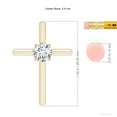ANGARA LabGrown Diamond Solitaire Cross Pendant in 14K Yellow Gold for
