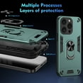 thumbnail image 6 of SaniMore Case for iPhone 13 Pro Max, Magnetic Car Mount 4ft Drop Tested Military Grade Protective Shockproof Anti-fall Rugged Rotating Bracket Anti-slip Shell for iPhone 13 Pro Max, Darkgreen, 6 of 7