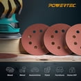thumbnail image 2 of POWERTEC 75PK 5 Inch 8 Hole Hook and Loop Sanding Discs, 40/60/320, Assorted Grits Sandpaper for Random Orbital Sanders, 45050X, 2 of 9