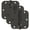 Aged Bronze, variant on Schlage 1011 Pack Of Three 3.5" X 3.5" Plain Bearing 5/8" Radius Corner Mortise Hinges -