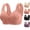 03# Pink, variant on Bras for Older Women, 2026 New No Underwire Comfortable Front Closure Button Wireless Shaping Bra for Senior Purple 36
