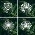 thumbnail image 4 of Luces solares de fuegos artificiales, luces de jardín, paquete de 4, 120 luces decorativas LED, luces solares decorativas Starburst (blanco frío), 4 of 5