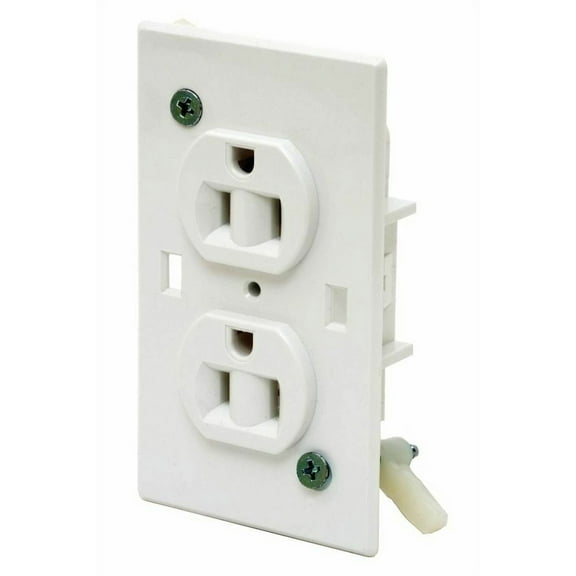 Mobile Home/RV Wirecon White Standard Wall Receptacle