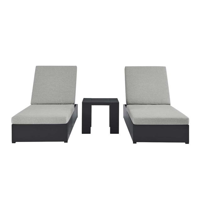 Tahoe 3-Piece Chaise Lounge Set in Gray Gray