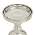 thumbnail image 4 of DecMode 3 Candle Silver Aluminum Metal Pillar Candle Holder, Set of 3, 4 of 9