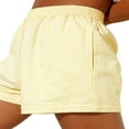 thumbnail image 3 of Women Loose Style Shorts Solid Color Elastic High Waist Sweatpants Pockets, 3 of 5