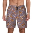 thumbnail image 2 of Goofa Daisies Flowers Printed Men's Swim Trunks Board Shorts Quick Dry Mens Swimming Trunks with Compression Liner,Breathable Fit Hawaii Beach Shorts-, 2 of 9