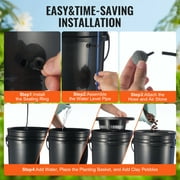 KFFKFF DWC Hydroponics Setup, Includes Air Pump, Air Stone, Water Level Indicator, and Drip Irrigation Kit, 5-Gallon Capacity for Growing Leafy Greens (1 Bucket + Drip System)